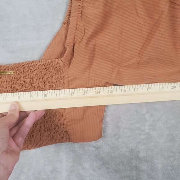 NWT Billabong del Sole Top Puff sleeve Burnt Orange, size Large - Picture 8 of 13
